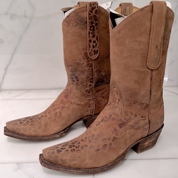 New Old Gringo Leopardito Leather Cowboy Boots 10” Size 6 - Picture 3 of 16